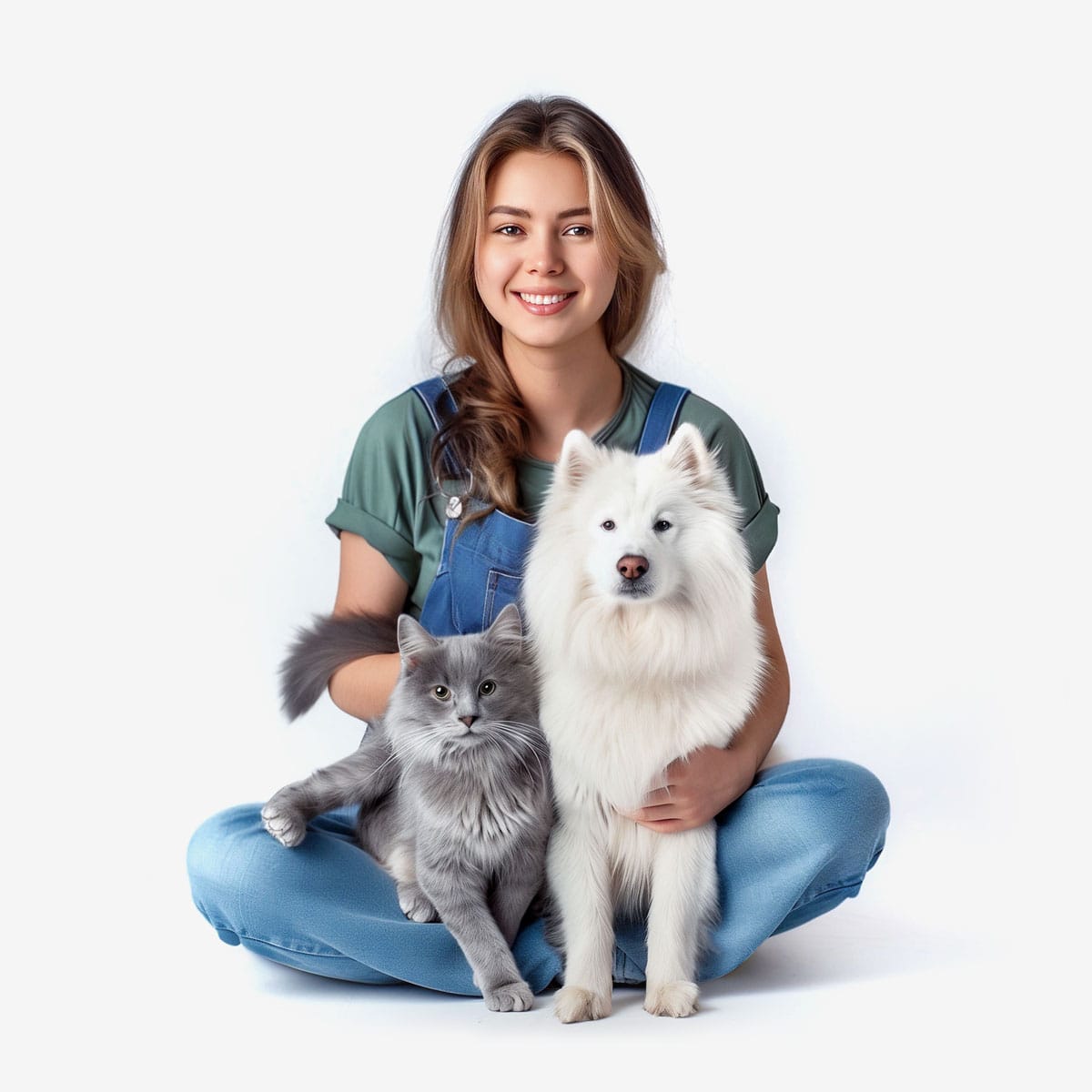 Person sitting with an emotional support animal, illustrating an ESA letter online from a licensed healthcare provider